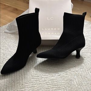 LC Lauren Conrad Black Women's Ankle Boots